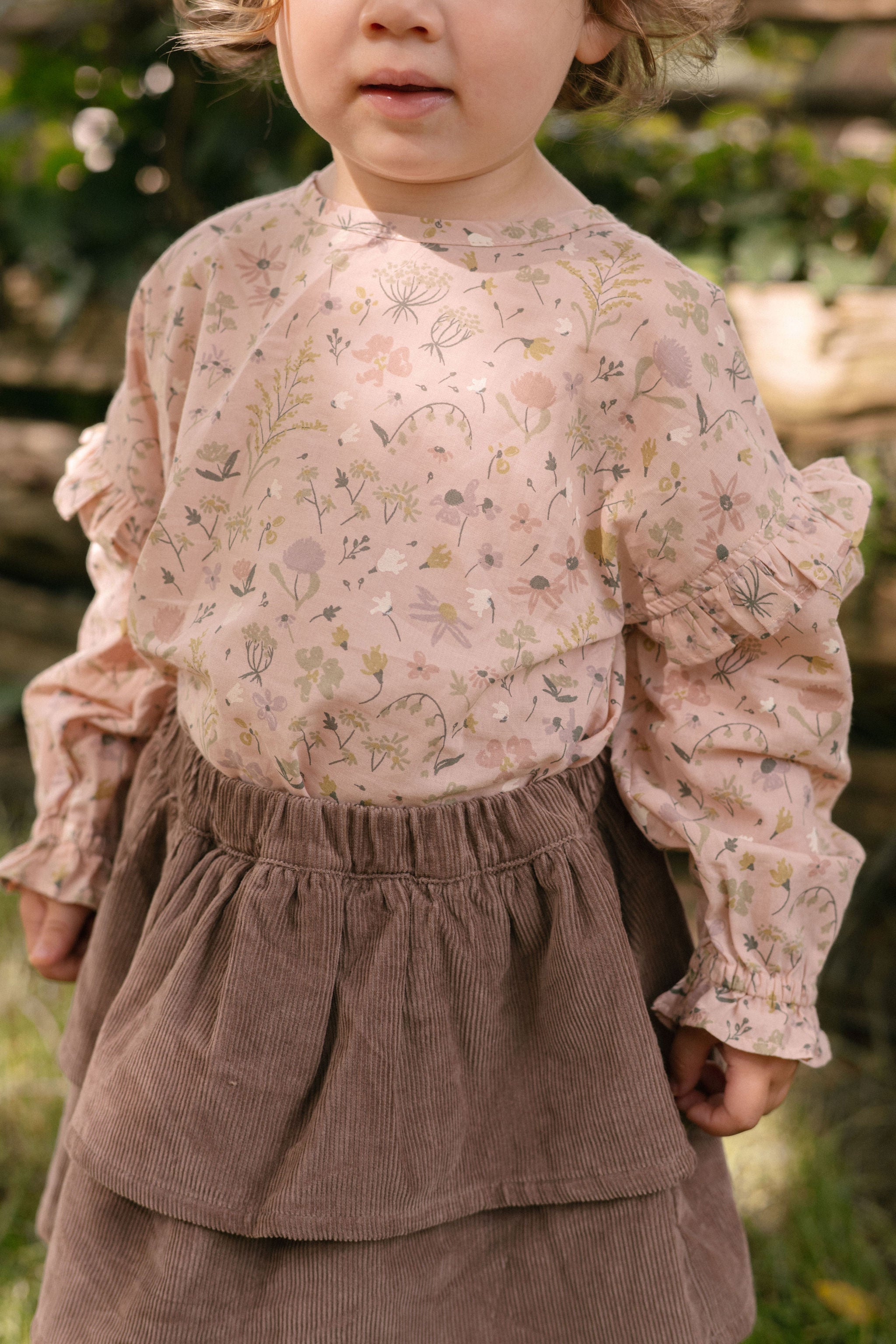 Woven Flutter Top - Wildflower- Front - On Model