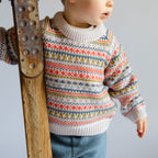Pullover Sweater - Alpine Fair Isle- Toddler- Colorful Knit