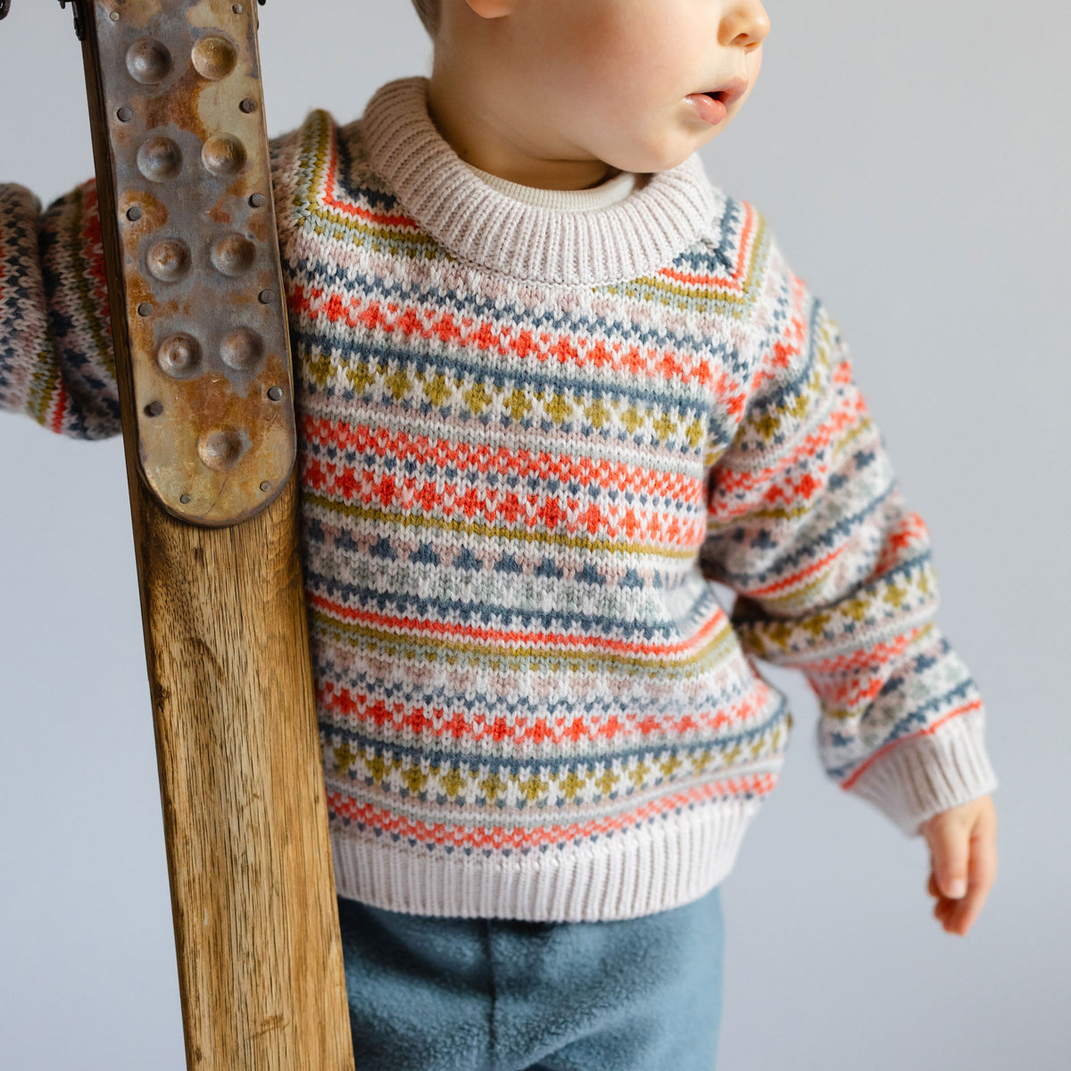 Pullover Sweater - Alpine Fair Isle- Toddler- Colorful Knit