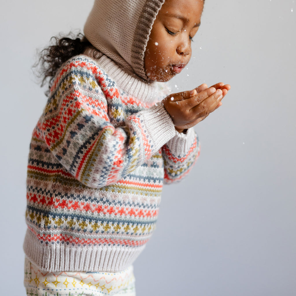 Pullover Sweater - Alpine Fair Isle- Toddler- Colorful Knit