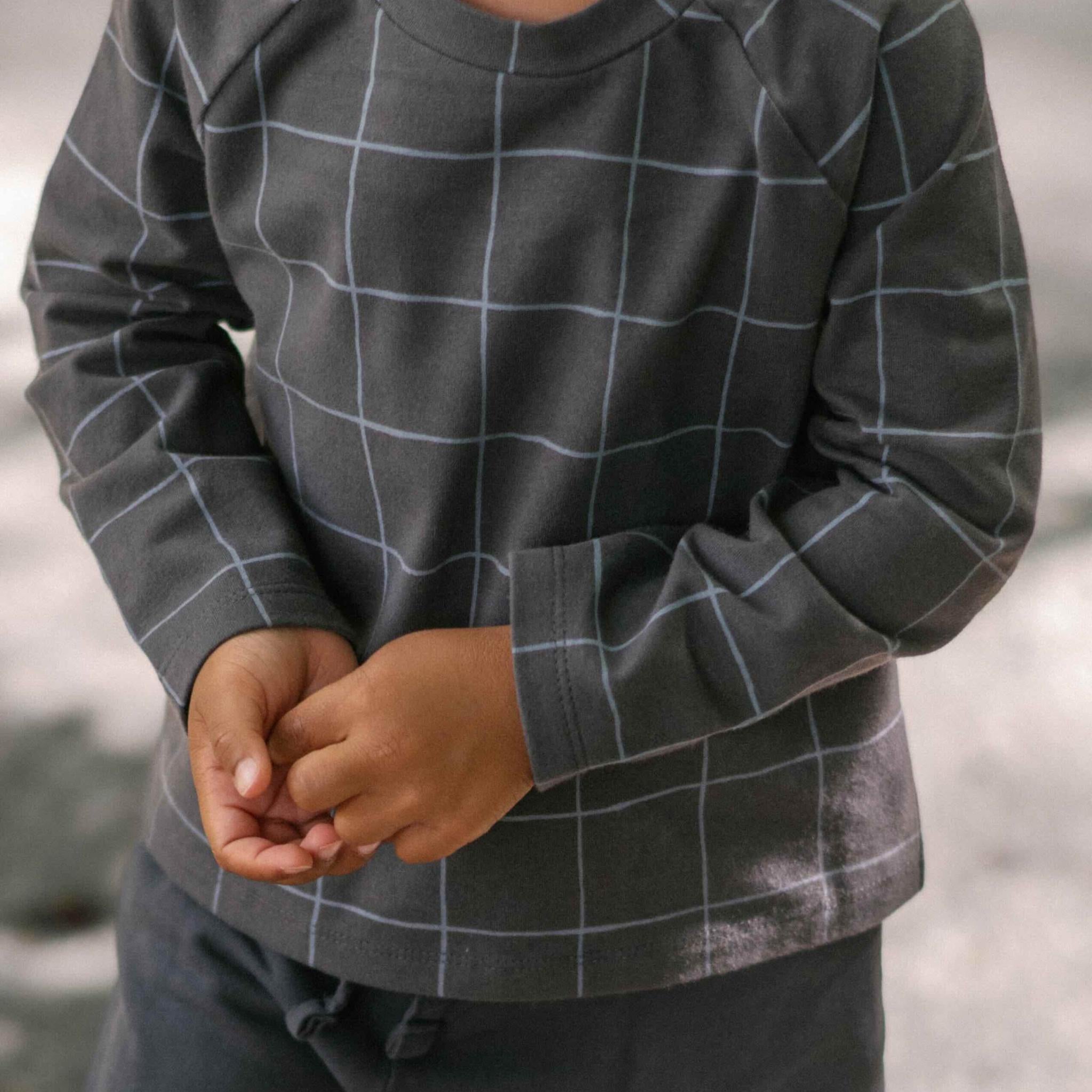 Essentials Raglan Top - Criss Cross- Front- Up Close