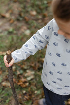 Essentials Raglan Long Sleeve Top - Tugboat- Toddler- Up Close Print- Sail boats