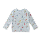 Petit Ski Long Sleeve Raglan Top - On The Slopes- Front