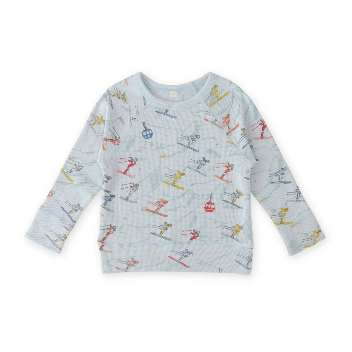 Petit Ski Long Sleeve Raglan Top - On The Slopes- Front