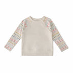 Petit Ski Long Sleeve Raglan Top - Snow Patrol- Front