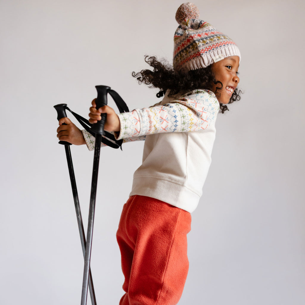 Petit Ski Long Sleeve Raglan Top - Snow Patrol- On Toddler- Skiing