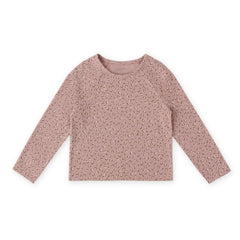 Essentials Raglan Long Sleeve Top - Spotted Pink- Front
