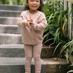 Essentials Raglan Long Sleeve Top - Spotted Pink- On Model- Front