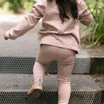 Essentials Raglan Long Sleeve Top - Spotted Pink- On Model- Back