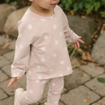 Essentials Raglan Long Sleeve Top - Pretty In Polka- On Model