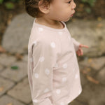 Essentials Raglan Long Sleeve Top - Pretty In Polka- On Model- Side View