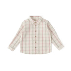 Holiday Check Button-Up Shirt - Noel- Front