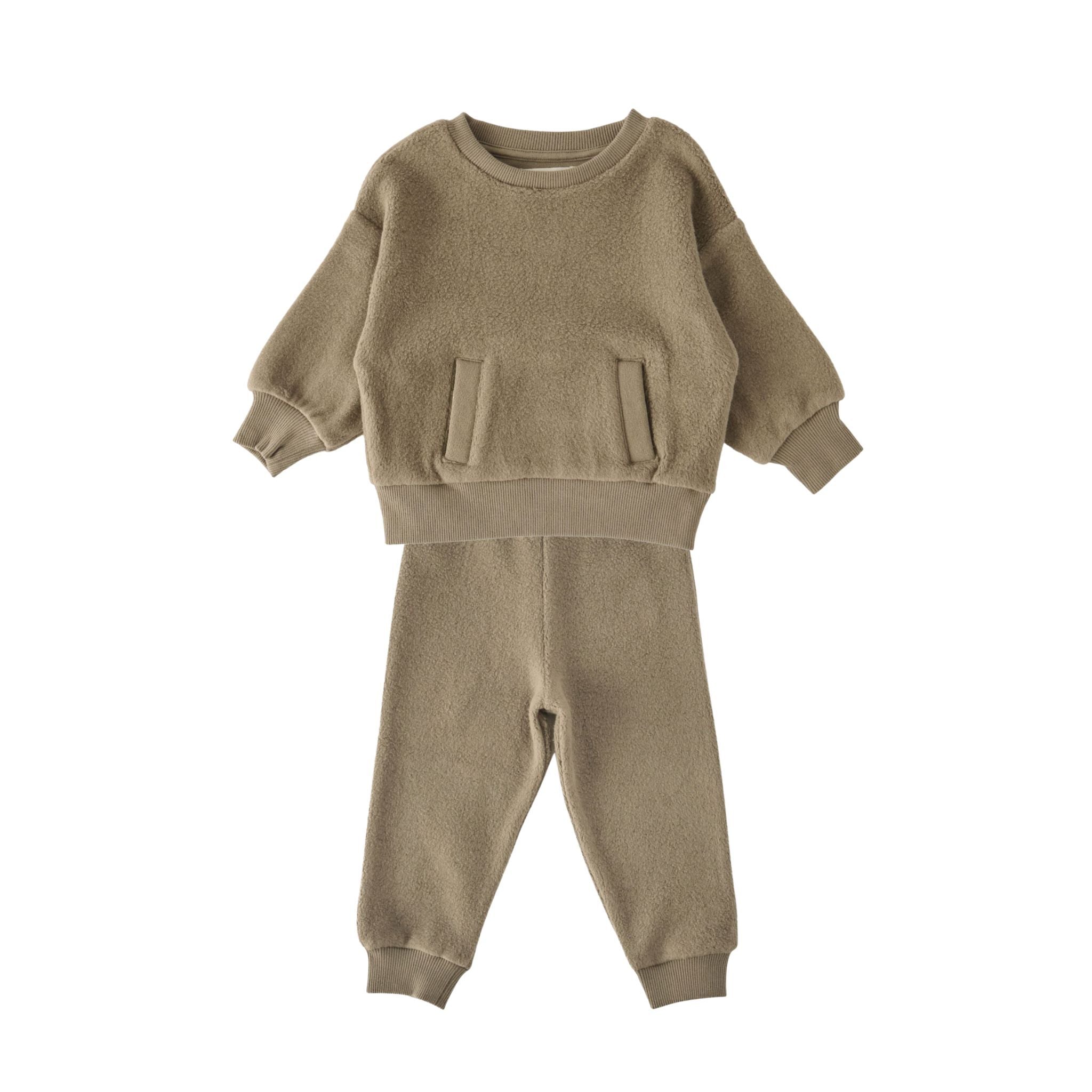 Teddy Fleece Set- Moss
