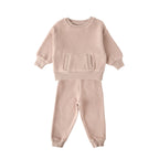 kids teddy fleece set rose pink in pinks pattern
