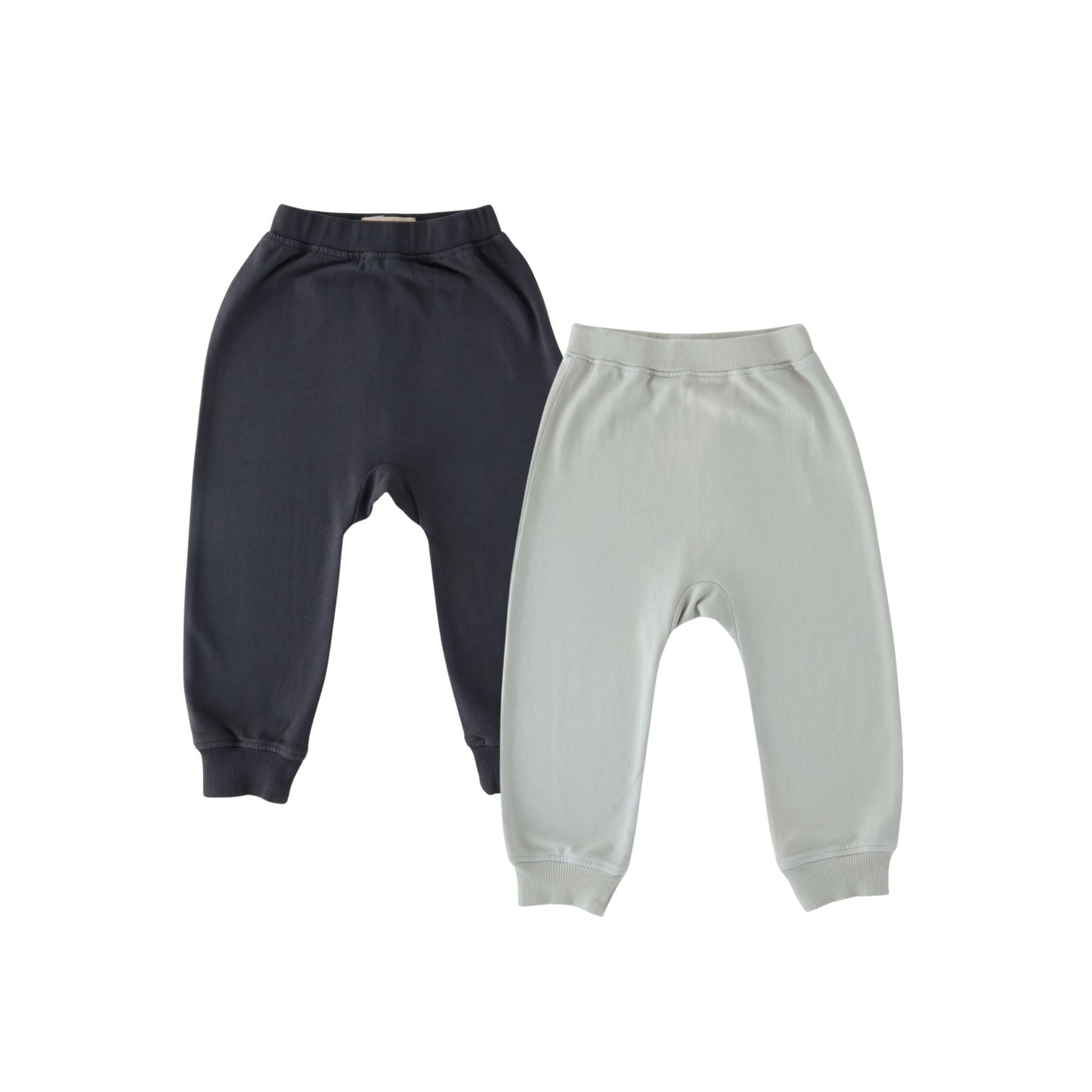 french terry harem pant 2 pack blues in pattern