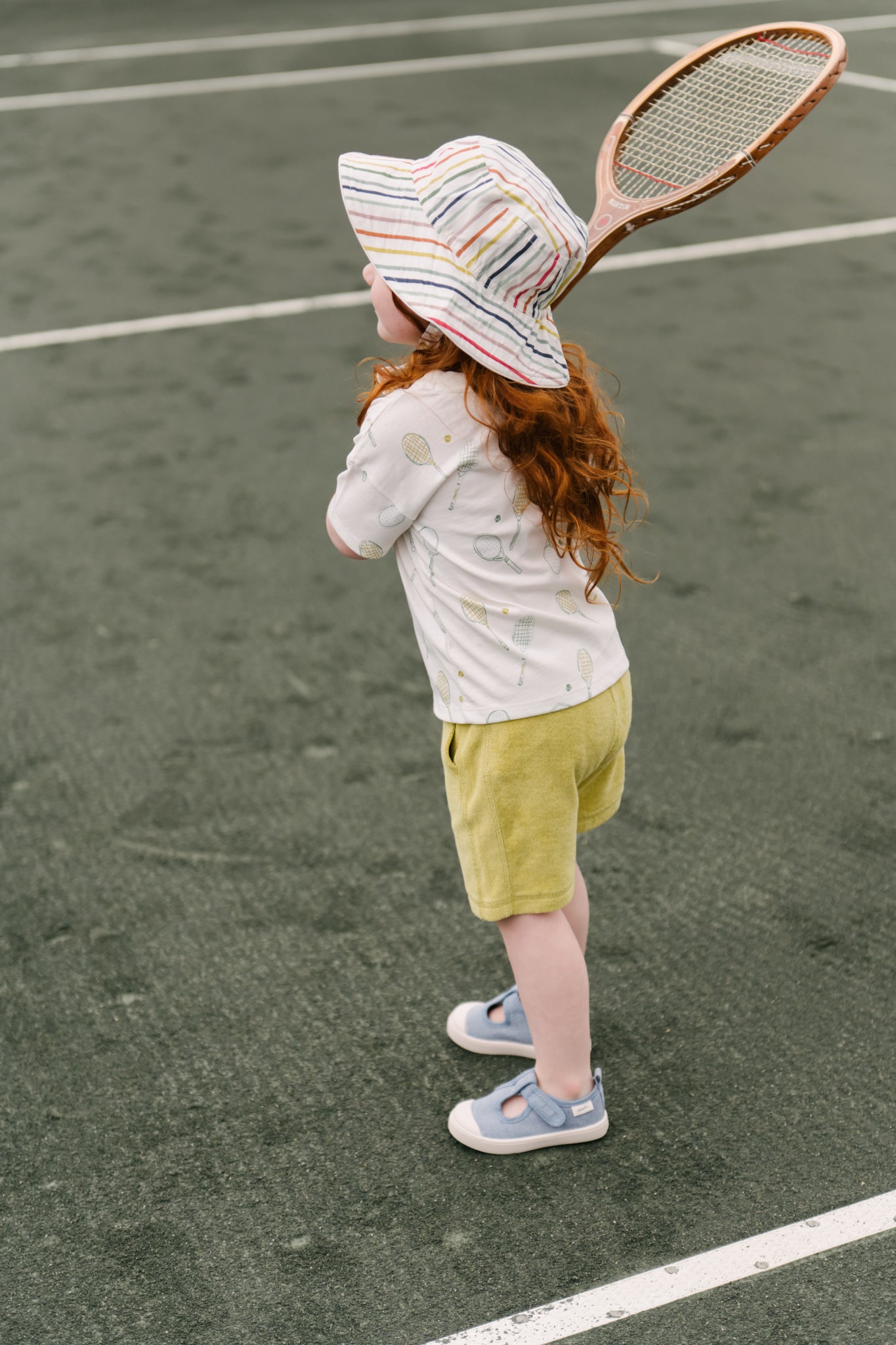bucket hat stripes away rainbow