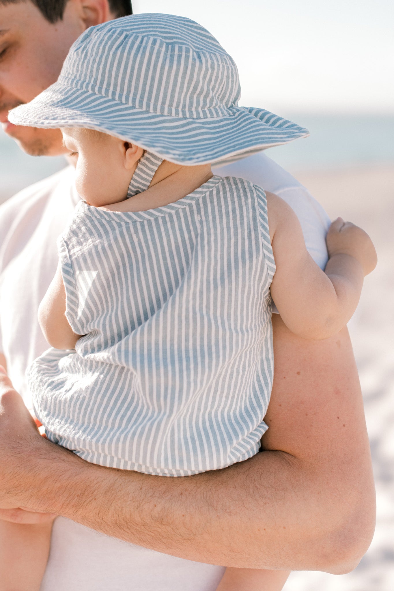 Pehr-Seersucker Bucket Hat-Marine Blue-Baby-6