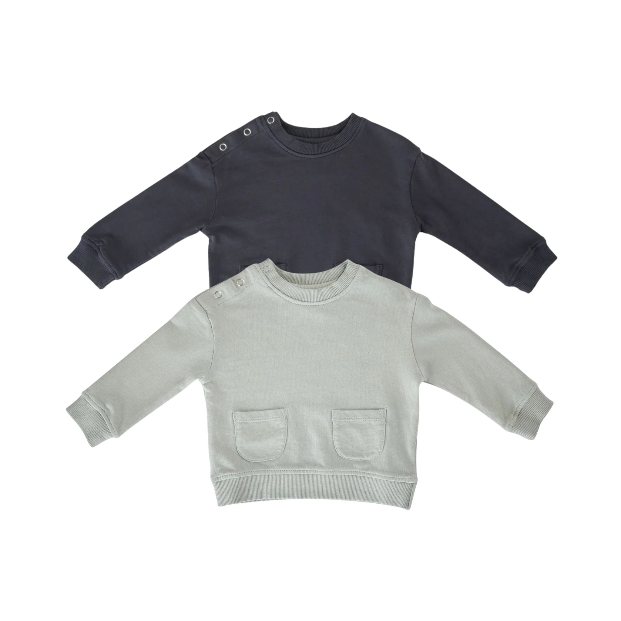 french terry sweatshirt 2 pack blues in pattern
