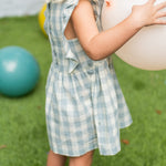 Checkmate Flutter Dress - Pond