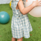 Checkmate Flutter Dress - Pond