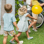 Checkmate Flutter Dress - Pond