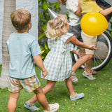 Checkmate Flutter Dress - Pond