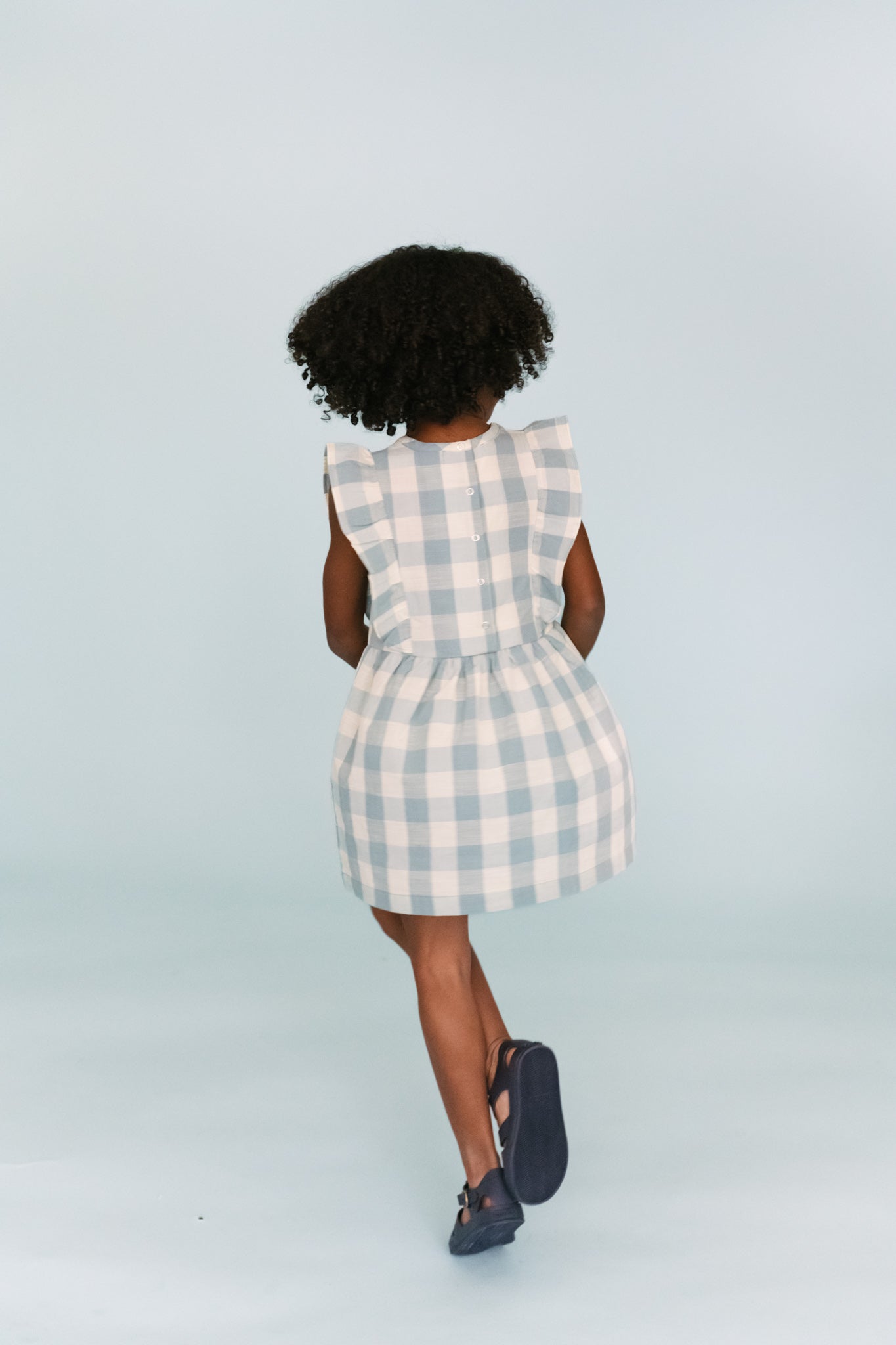 Checkmate Flutter Dress - Pond