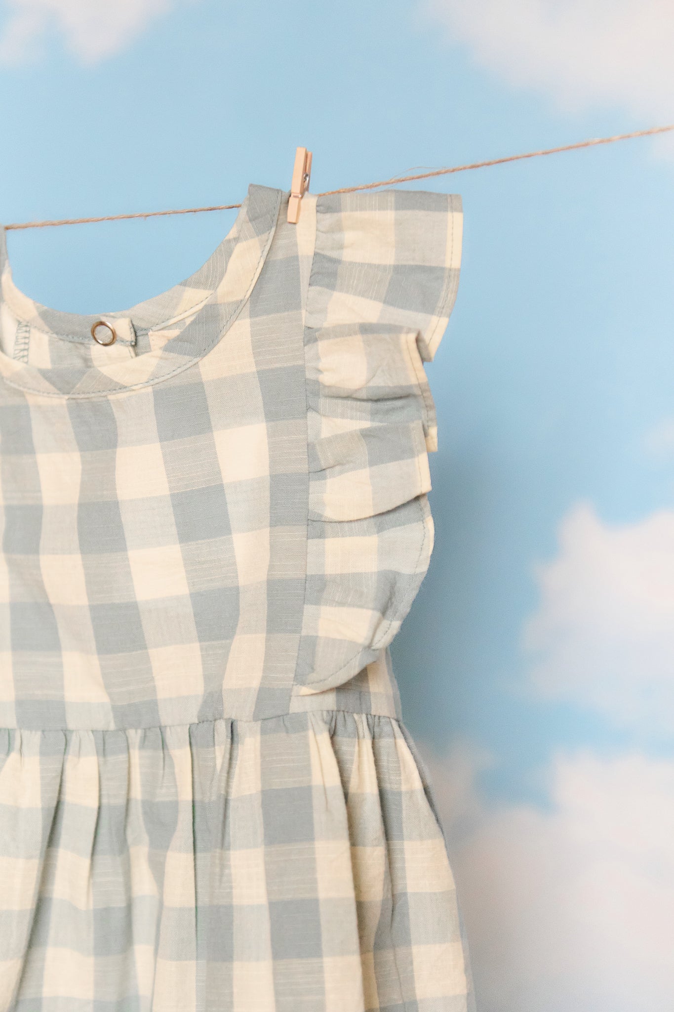 Checkmate Flutter Dress - Pond