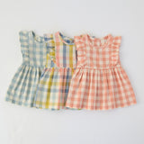 Checkmate Flutter Dress - Pond