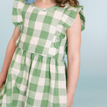 Pehr-Checkmate Flutter Dress-Checkmate Grass-2