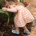 Checkmate Flutter Dress - Melon