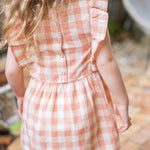 Checkmate Flutter Dress - Melon