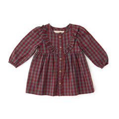 Gingham Dress - Mulberry/Harbor- Front
