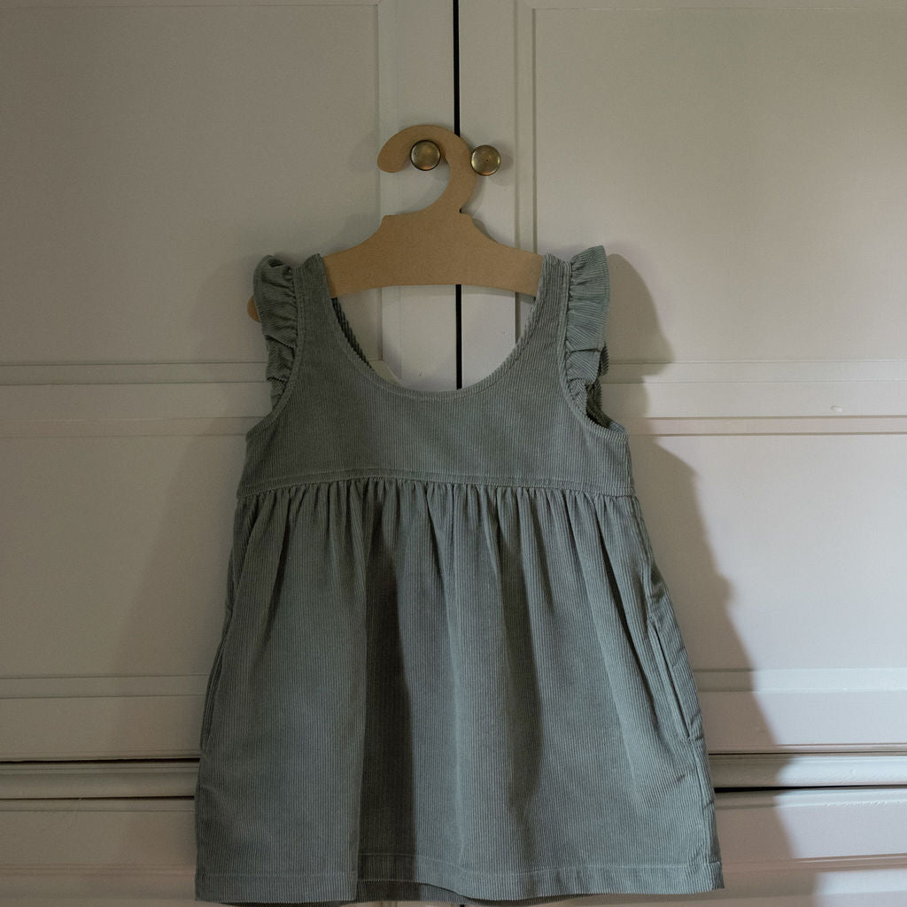 Pehr-Corduroy Pinafore Dress-Sage-2