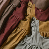 Corduroy Pinafore Dress - Sage