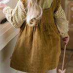 Corduroy Pinafore Dress - Ochre