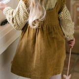 Corduroy Pinafore Dress - Ochre