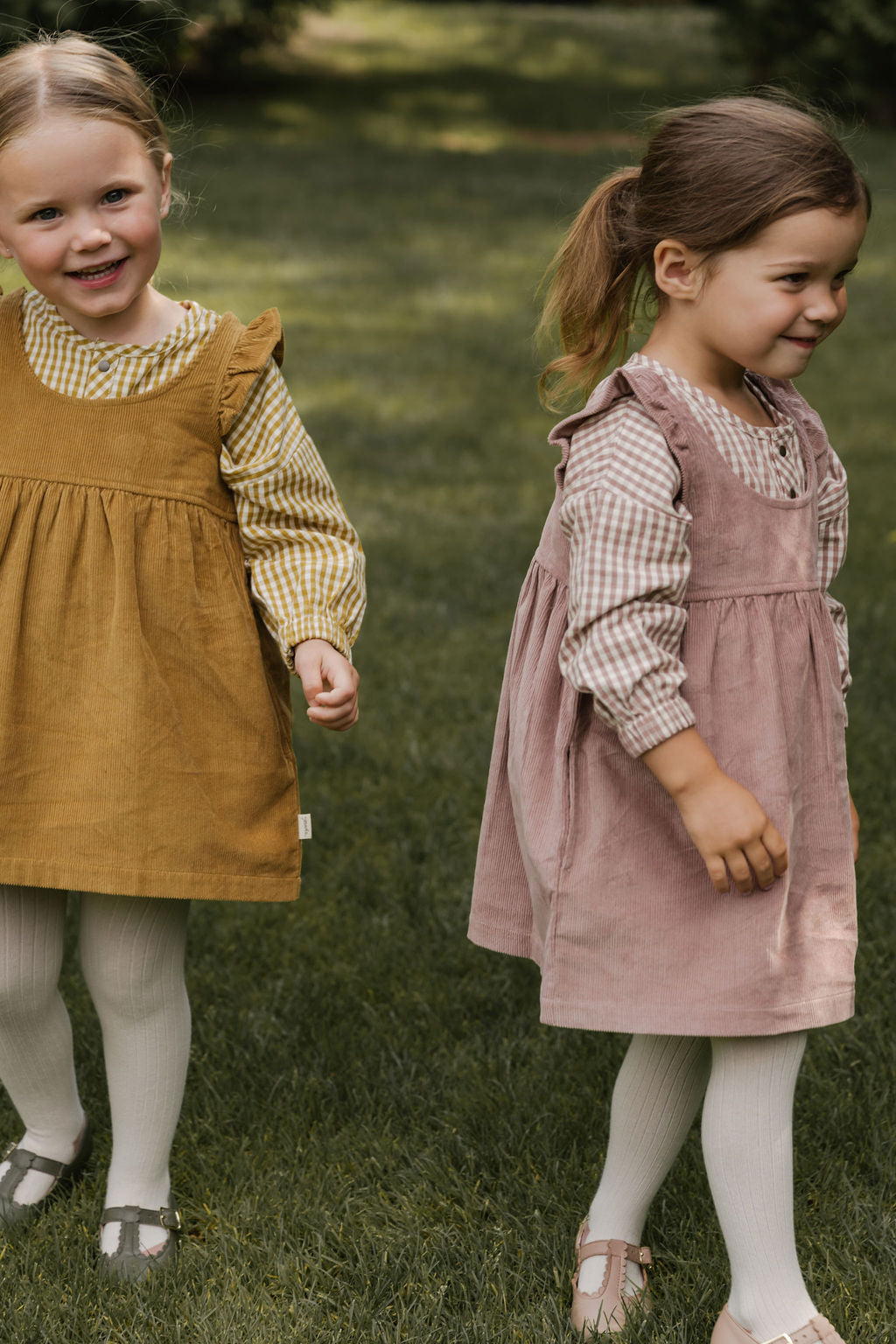 kids corduroy pinafore dress ochre