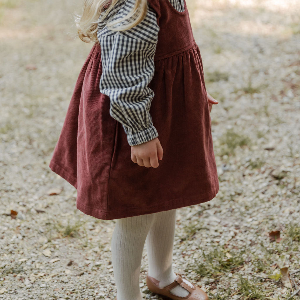 Pehr-Corduroy Kids Pinafore Dress-Mulberry-2