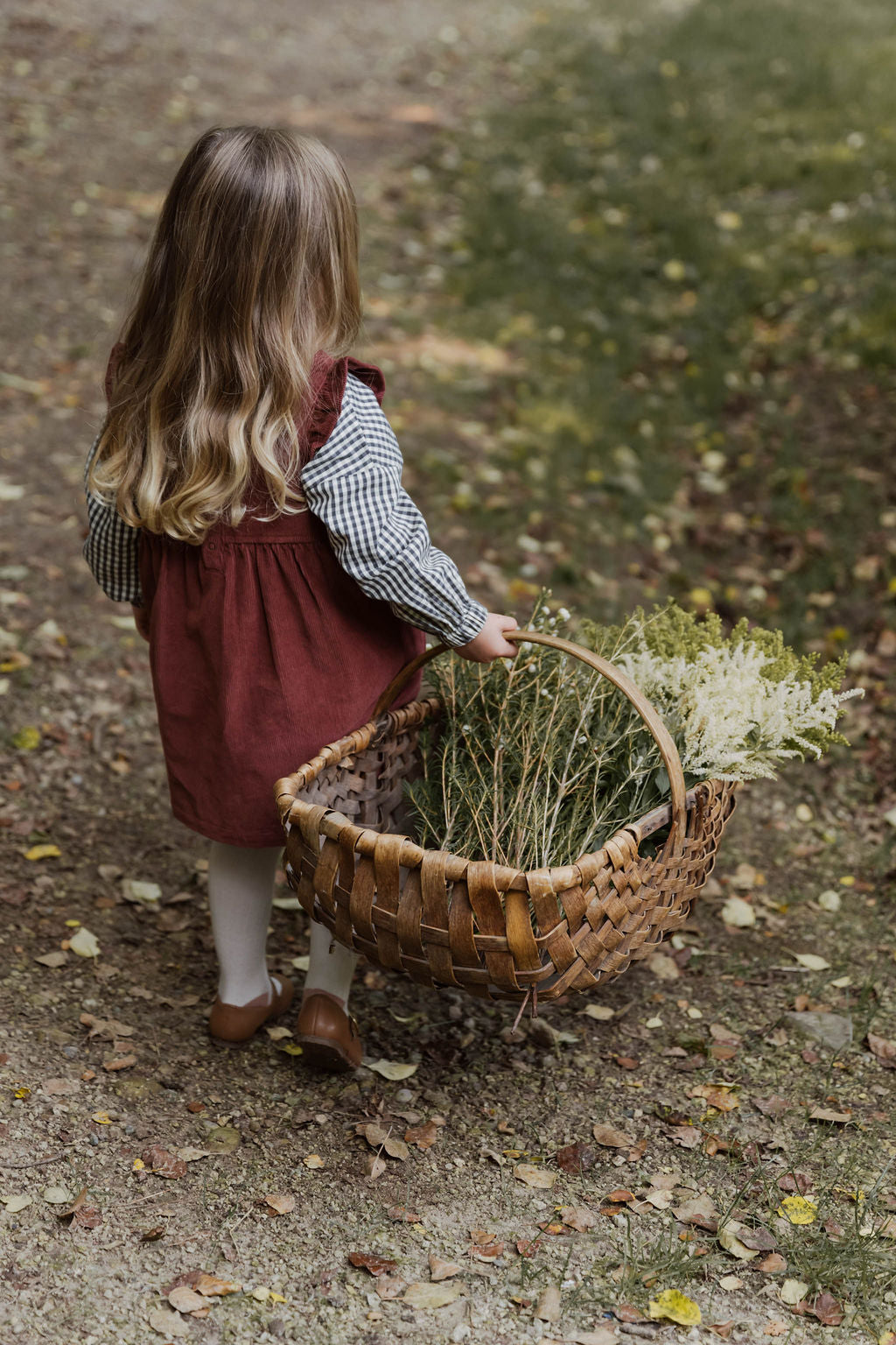kids corduroy pinafore dress mulberry