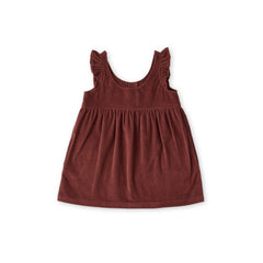 kids corduroy pinafore dress mulberry in reds pattern