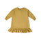 Pehr-Kids French Terry Ruffle Hem Dress-Dijon-1