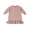 Pehr-Kids French Terry Ruffle Hem Dress-Soft Peony-1