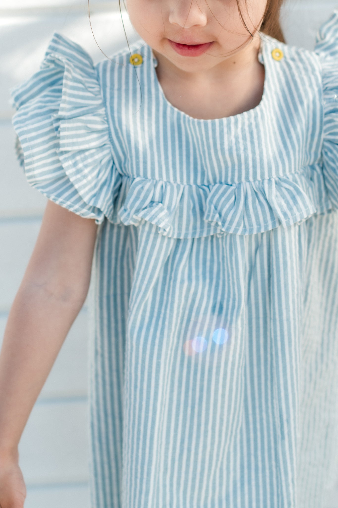 Pehr- Seersucker Dress-Marine Blue-Toddler-5