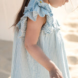 Pehr- Seersucker Dress-Marine Blue-Toddler-3