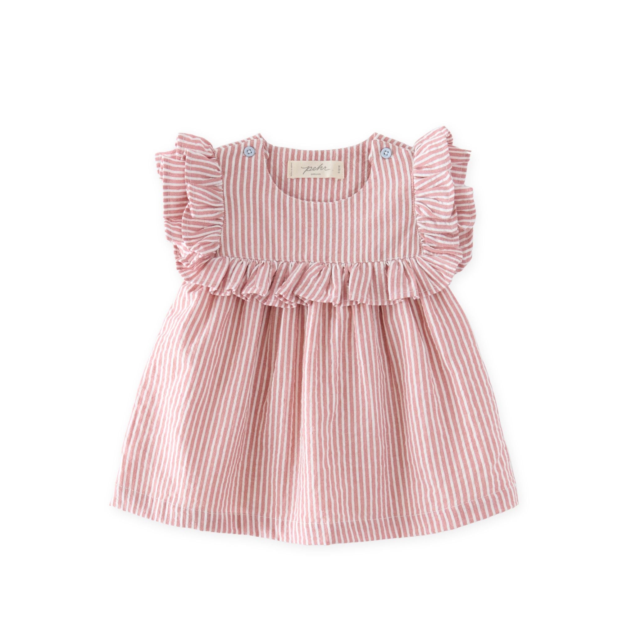 Pehr- Seersucker Dress-Anchor Red-Toddler-1