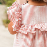 Pehr- Seersucker Dress-Anchor Red-Toddler-2