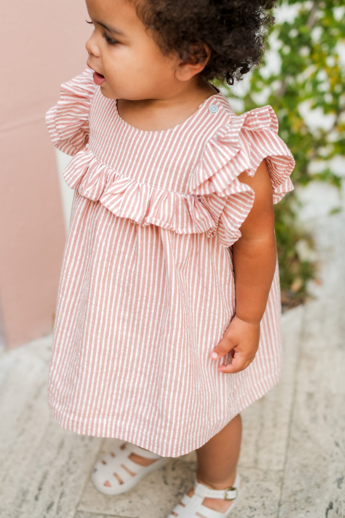 Pehr- Seersucker Dress-Anchor Red-Toddler-3
