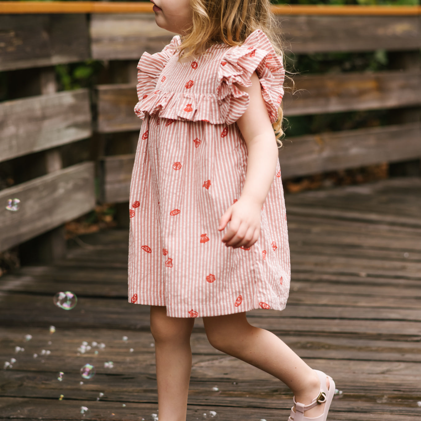 Seersucker Dress- Shell Belle
