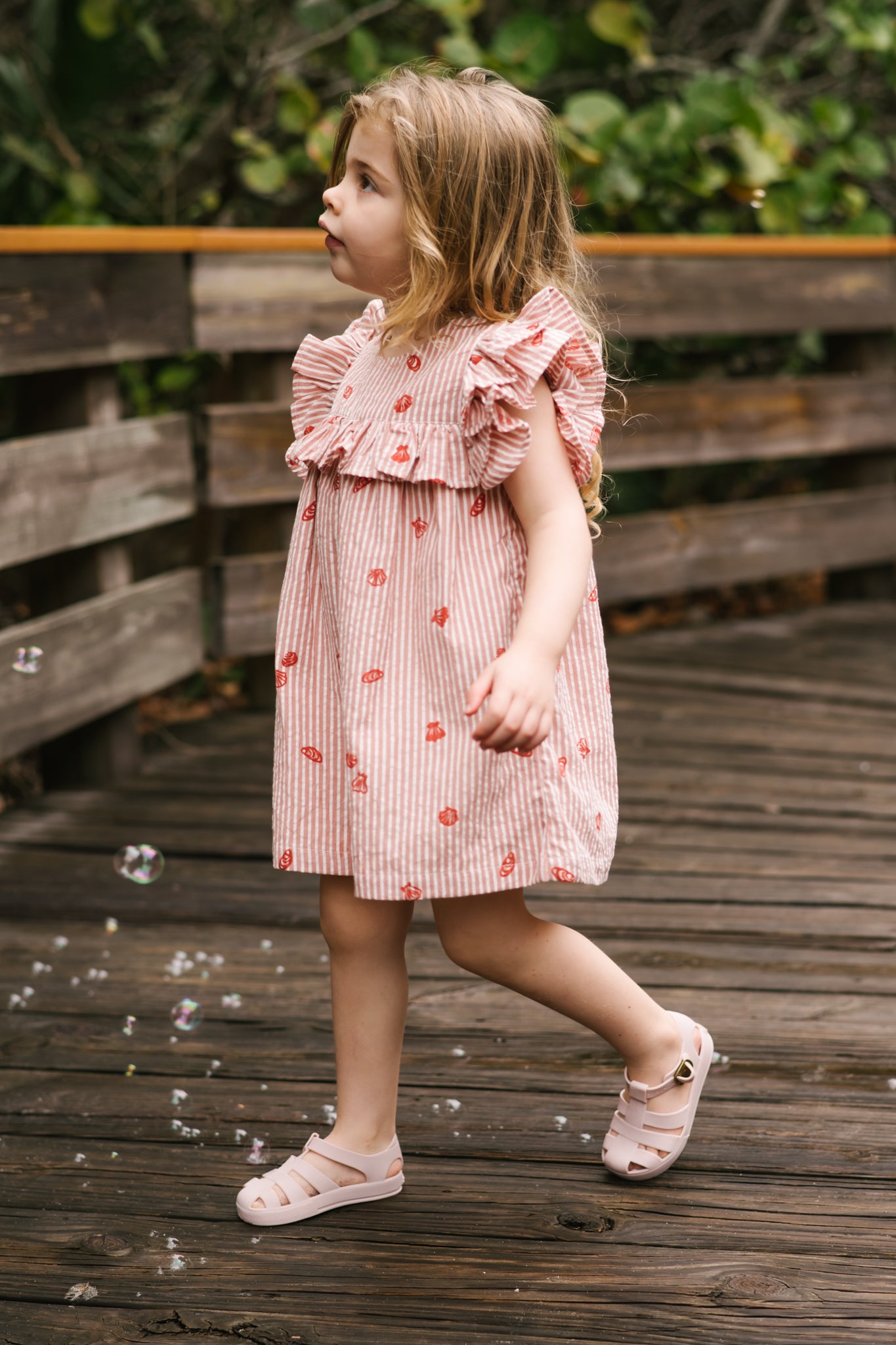 Seersucker Dress- Shell Belle
